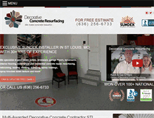 Tablet Screenshot of decorativeconcreteresurfacing.com